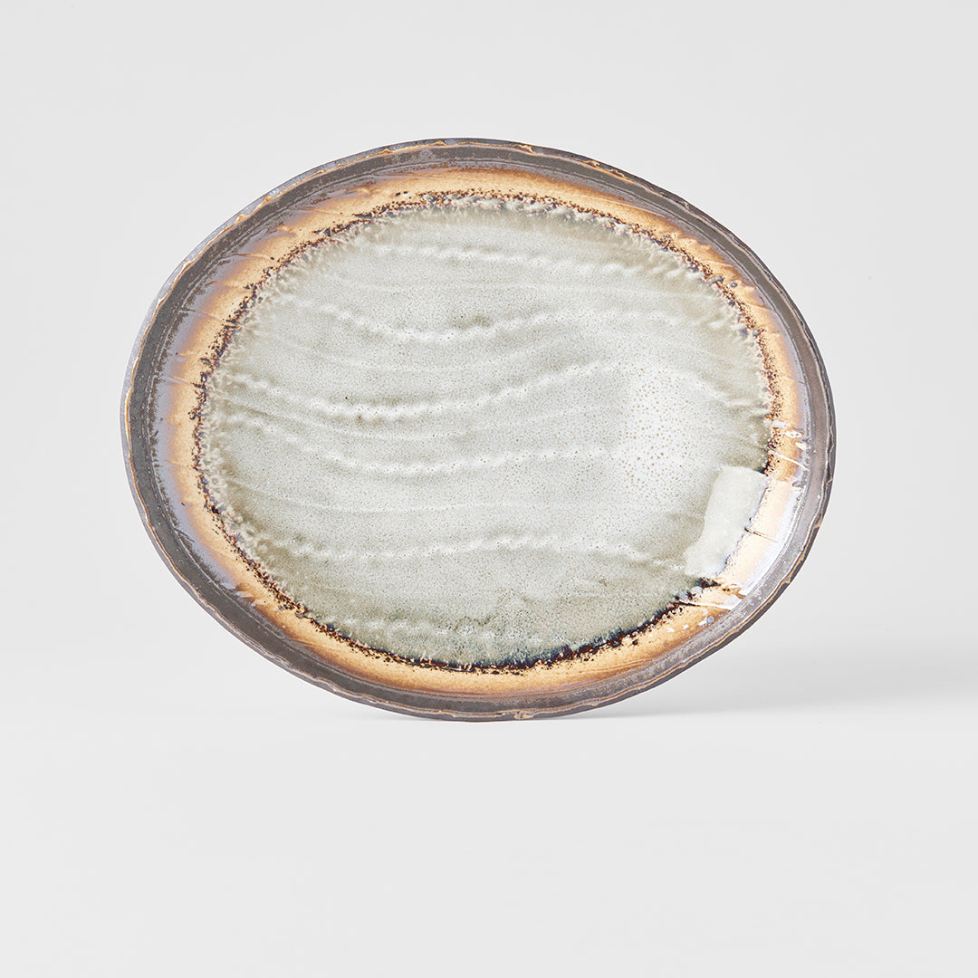 Oval Plate 24cm Akane Grey Glaze - Product image 3