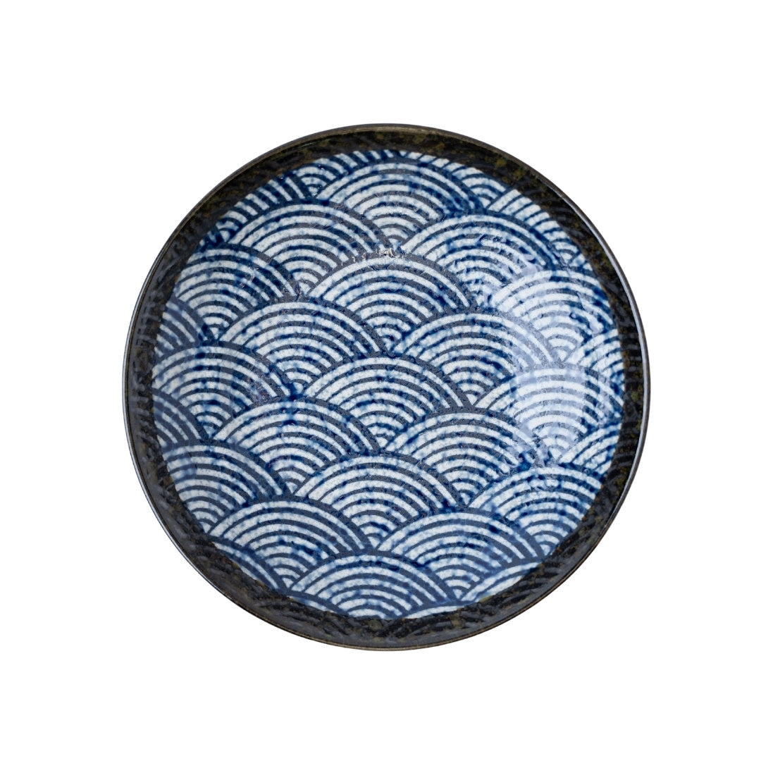 Pasta Bowl Open 23cm Blue Wave Design - Product image 3