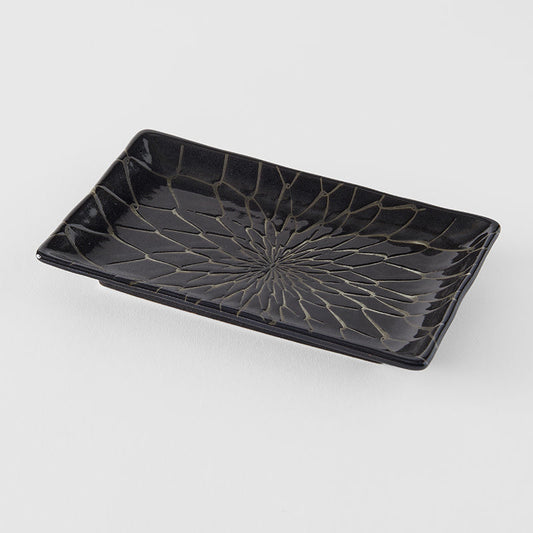 Sushi Plate 22cm Charcoal Net Design - Main product image