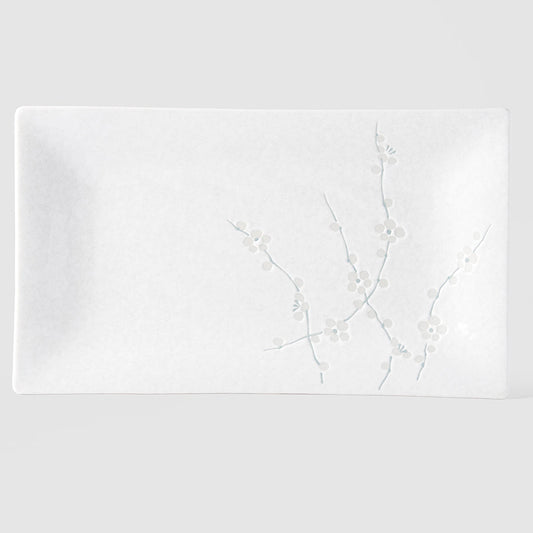 Platter Rectangular 33cm White Blossom Glaze - Main product image