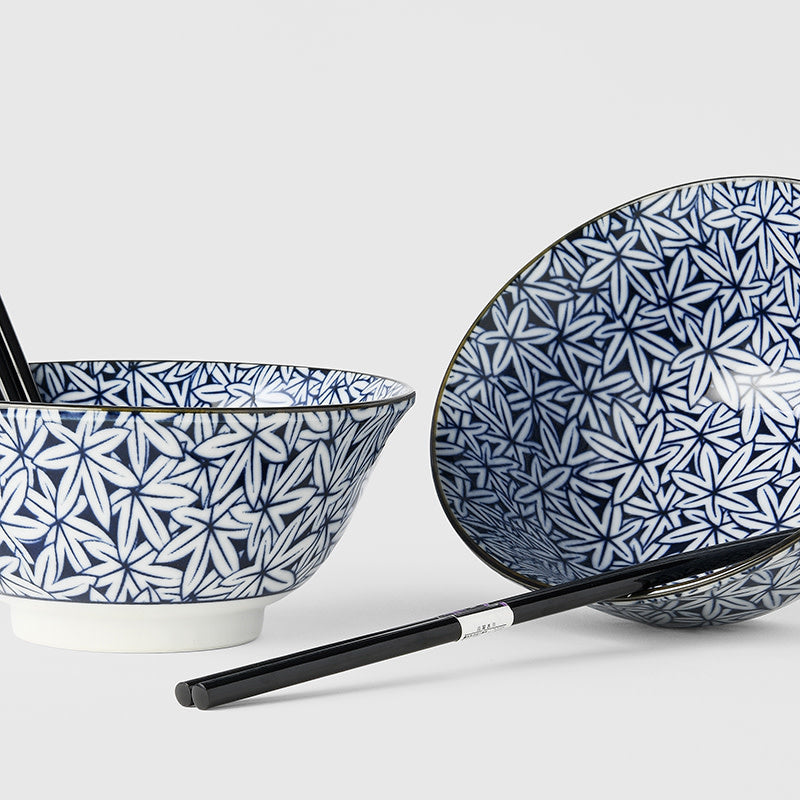 Bowl Set 2pcs with Chopsticks Maple Leaf Design - Product image 2