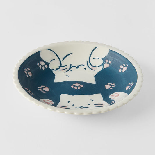 Pasta Bowl 21cm Paw Prints Cat Design - Main product image