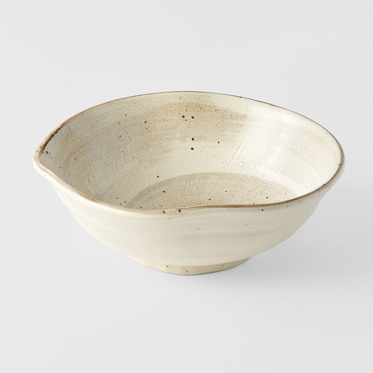 Bowl Organic 22.5cm Spiral Sand Glaze - Main product image