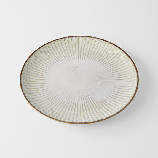 Dinner Plate 23.5cm White Sendan Glaze - Main product image