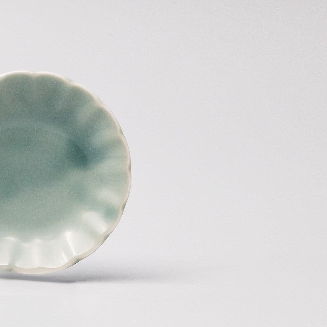 Sauce Dish 8cm Scallop Celadon Gloss Glaze - Product image 2