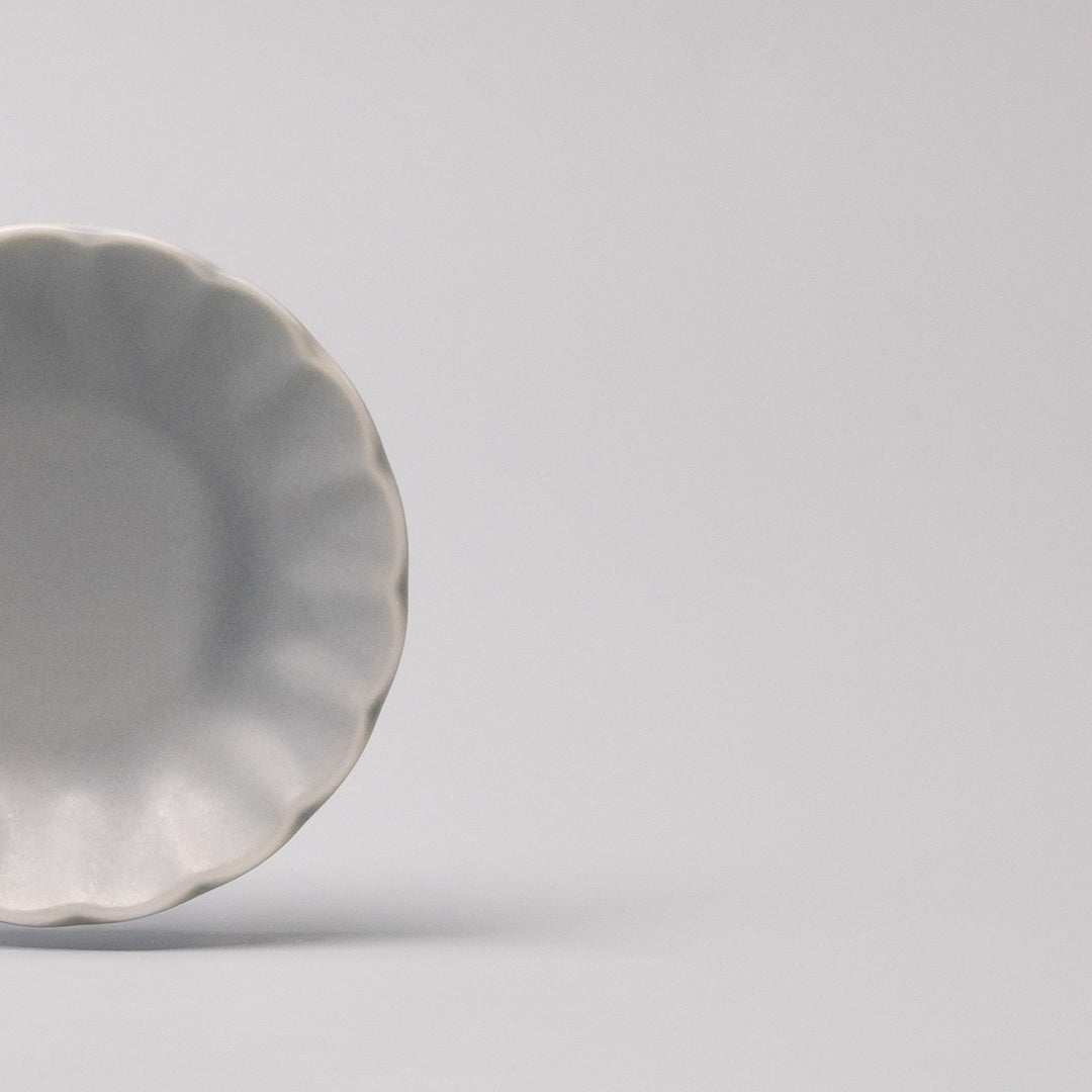 Sauce Dish 8cm Scallop Ice Blue Gloss Glaze - Product image 2