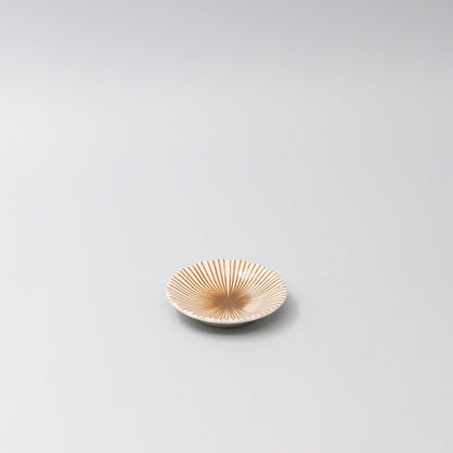 Sauce Dish 8cm Radiant Line Toffee Stripe Glaze - Main product image