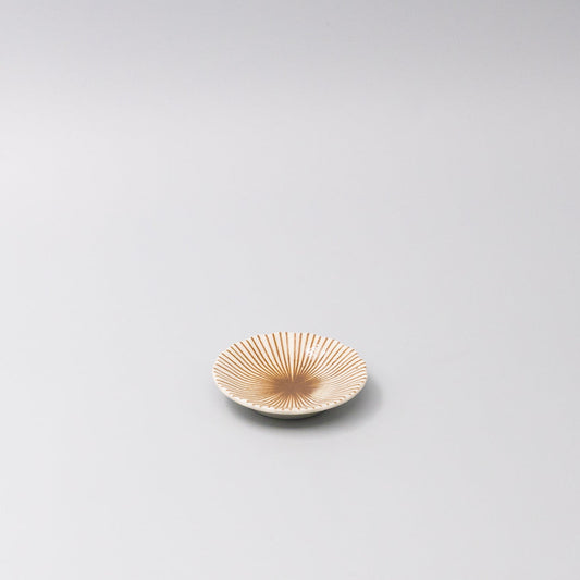 Sauce Dish 8cm Radiant Line Toffee Stripe Glaze - Main product image