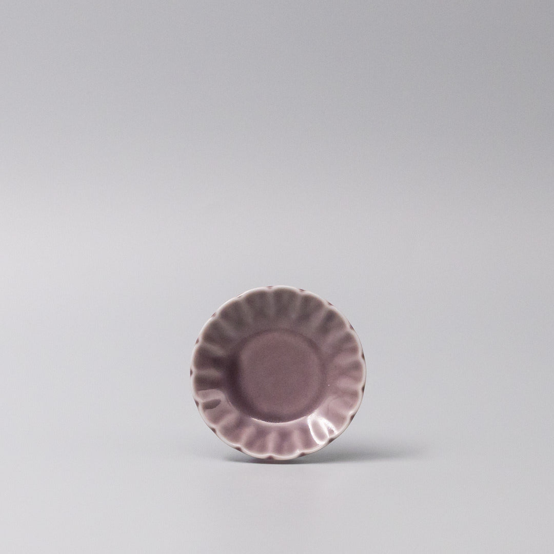 Sauce Dish 8cm Scallop Lilac Gloss Glaze - Product image 3