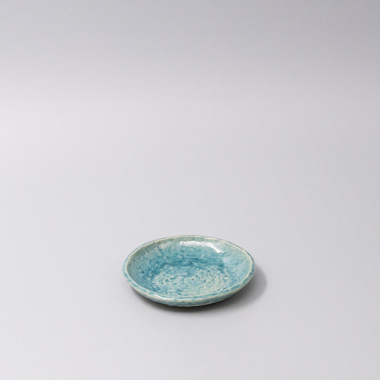 Sauce Dish 11.5cm Crackle Turquoise Glaze - Main product image