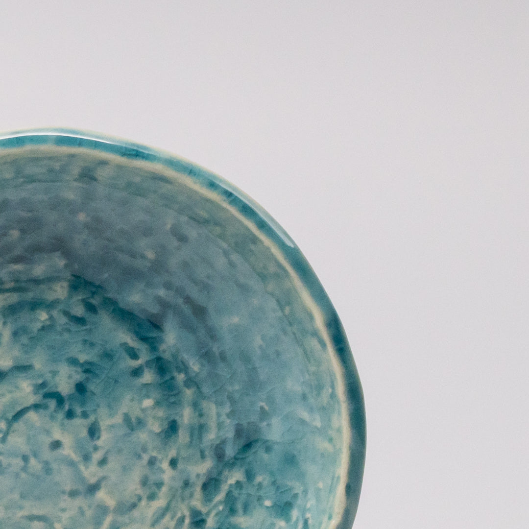 Sauce Dish 11.5cm Crackle Turquoise Glaze - Product image 2