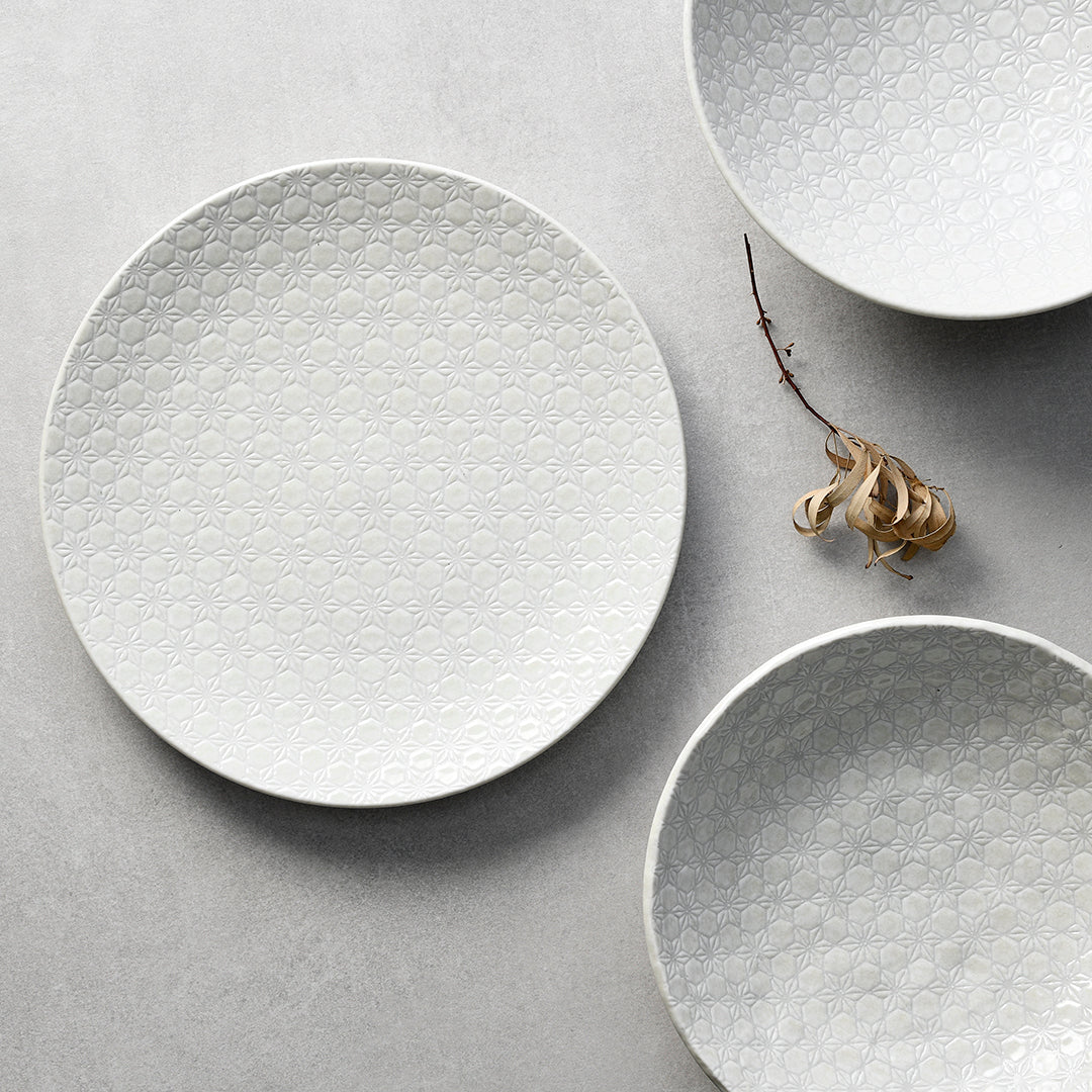 Serving Bowl 24cm White Star Glaze - Product image 3