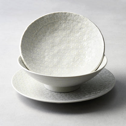 Serving Bowl 24cm White Star Glaze - Product image 4