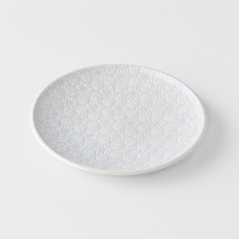 Tapas Plate 17cm White Star Glaze - Main product image
