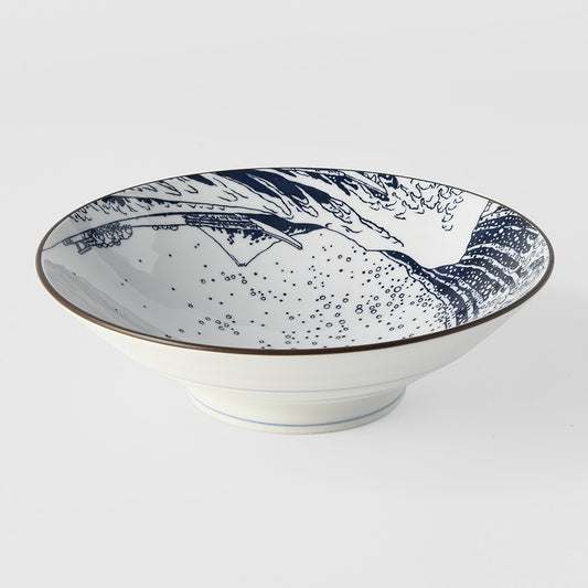 Ramen Bowl 24.5cm Hokusai Great Wave Design - Main product image