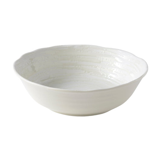 Bowl 21.5cm White Spiral Glaze - Main product image