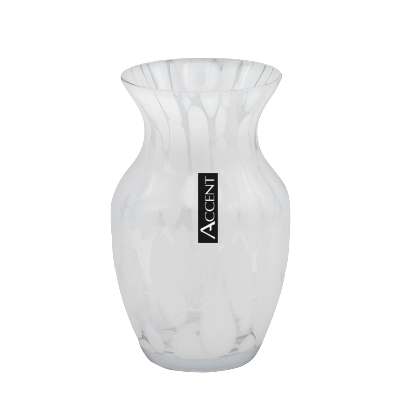 bulk 6 White Speckle Flared Vase 20cm - Main product image