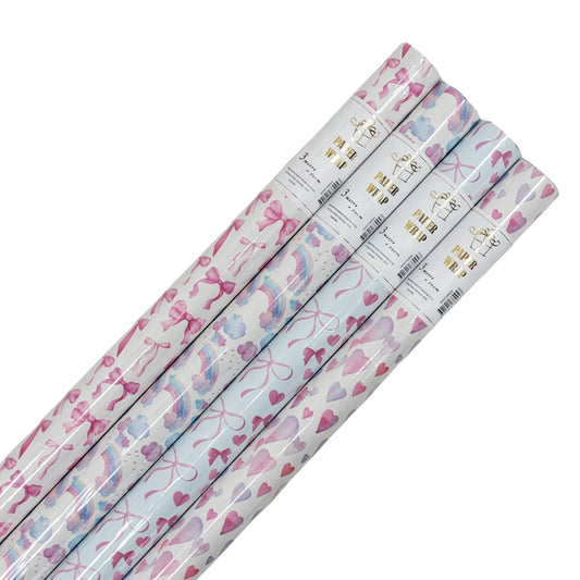 bulk 50 Sweet Sentiment Gift Wrap 38Mm Core 300cm - Main product image