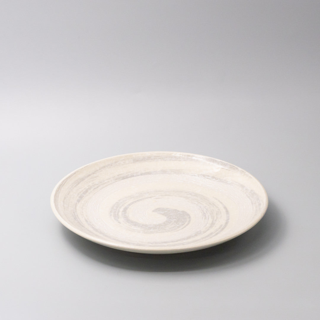 Platter 28.5cm Grey Swirl Glaze - Main product image