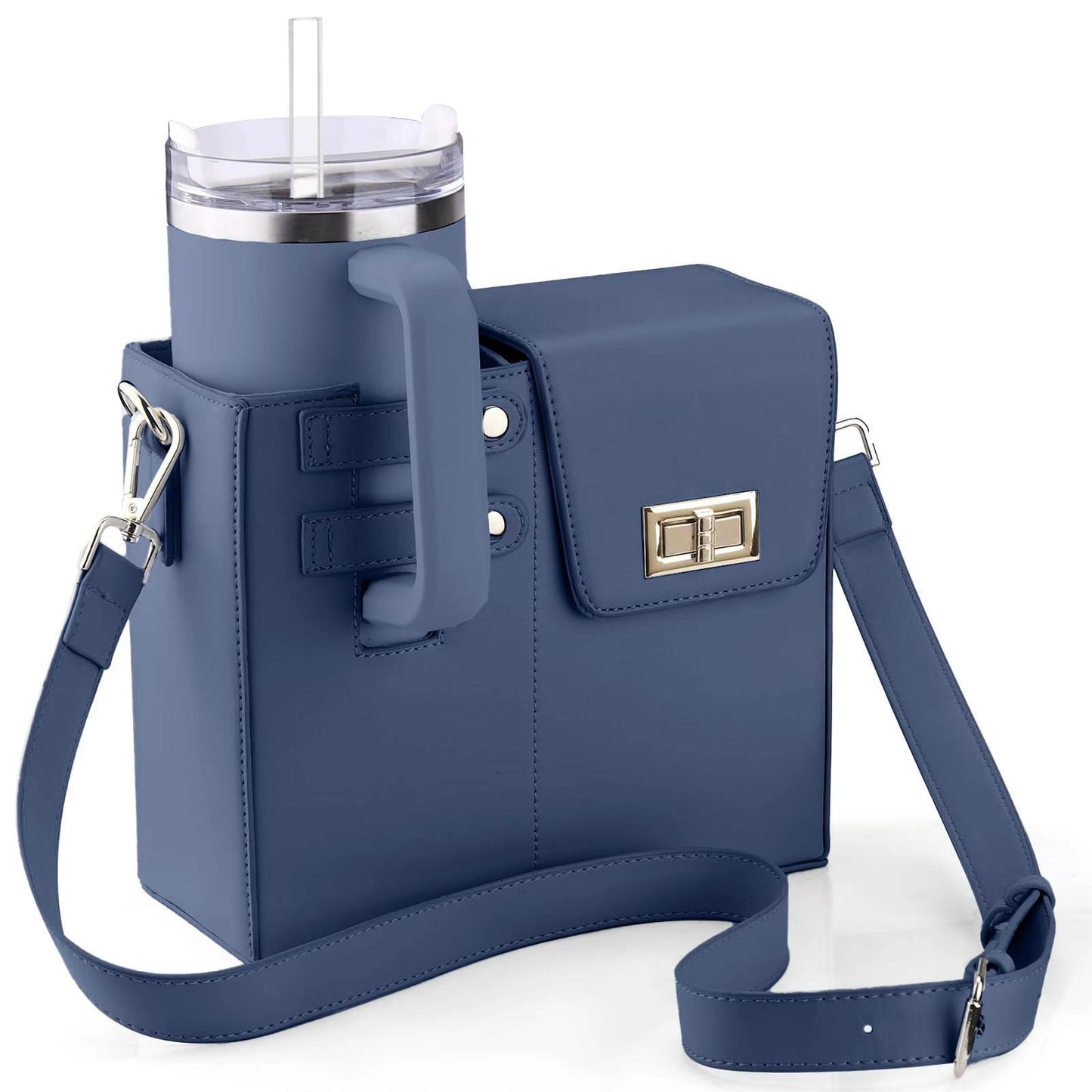 Portable Beverage Bottle Cup Holder Bag - Trendy Crossbody Design for Daily Commute
