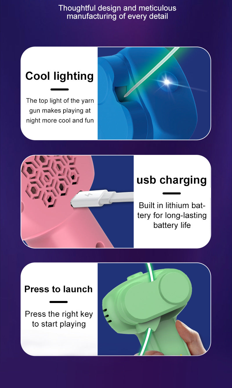 Blue 3-Meter Glow-in-the-Dark Rope Launcher Toy - Fun Stress Relief for All Ages - Product image 5