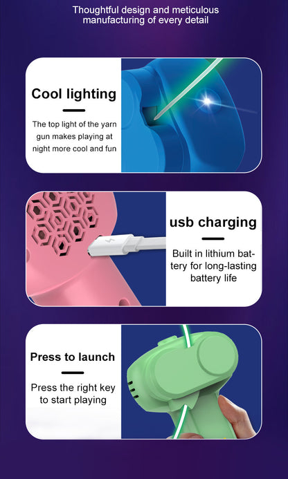 Pink 3-Meter Glow-in-the-Dark Rope Launcher Toy - Fun Stress Relief for All Ages - Product image 5