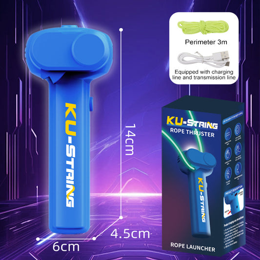 Dark blue 3-Meter Glow-in-the-Dark Rope Launcher Toy - Fun Stress Relief for All Ages - Main product image