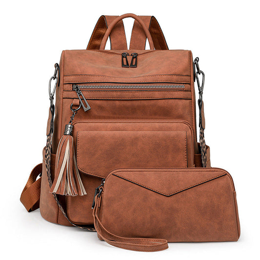Fashionable Women's Backpack Set