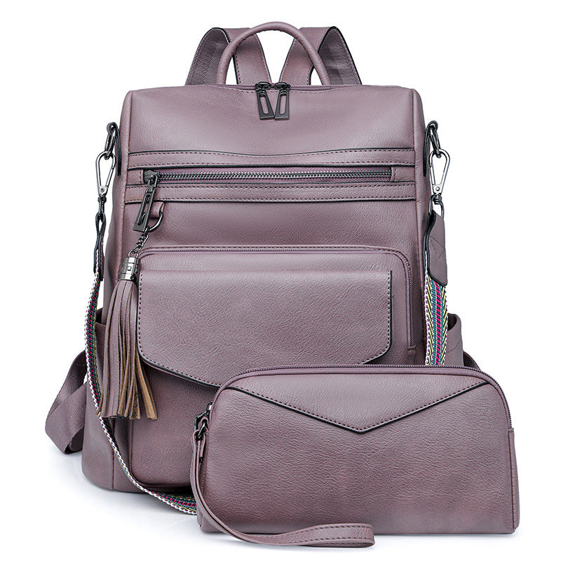 Fashionable Women's Backpack Set