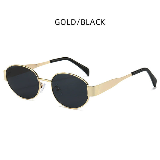 + Black 2 - PCS Retro Oval Sunglasses with UV Protection for Men & Women