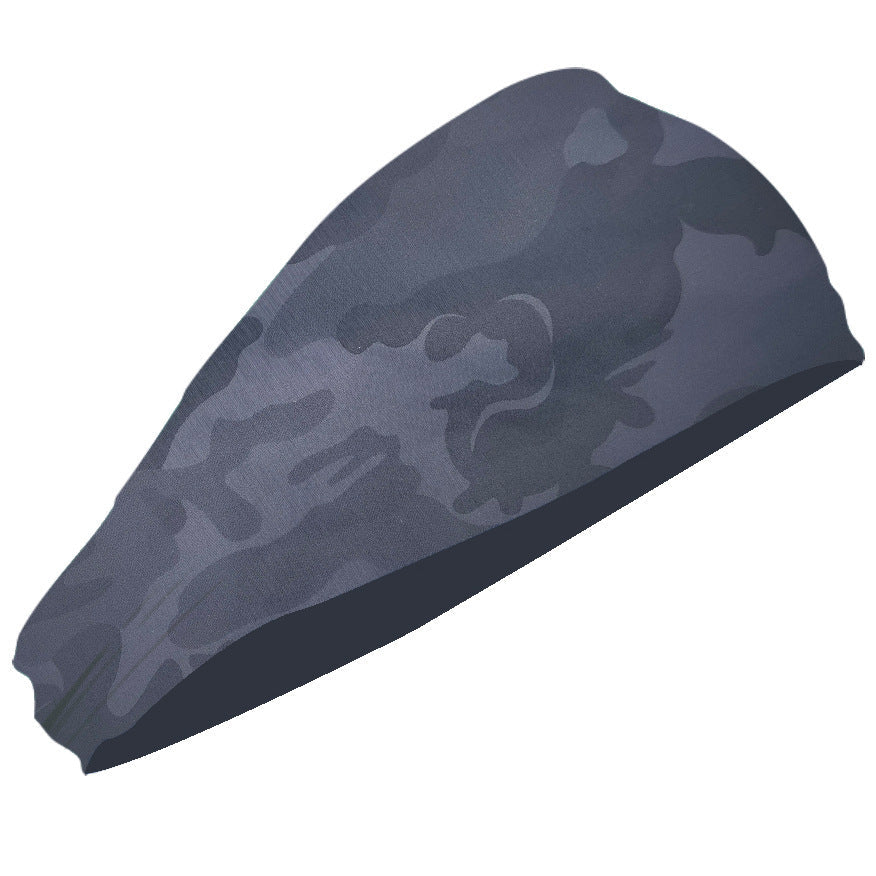 Camouflage Dark Green 5 - Pack Wide Sports Headbands for Women - Non - Slip Yoga Headwraps with Sweat - Wicking Fabric