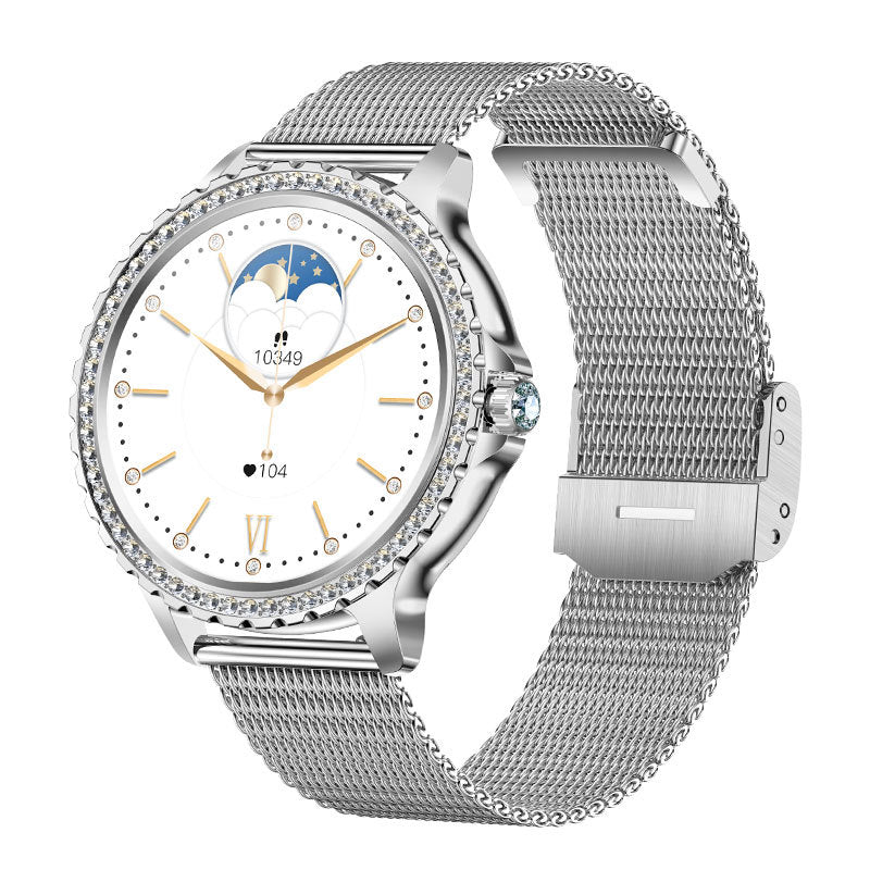 Elegant Women's Smartwatch,HD Touchscreen, Bluetooth Calls, Health Monitoring