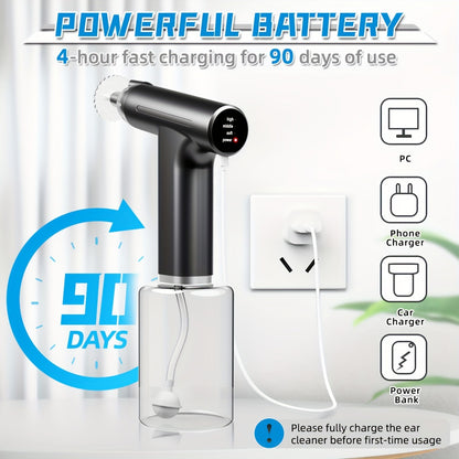 Black Electric Earwax Irrigator Set - Gentle and effective earwax cleaner with collection basin and earplugs - Product image 5