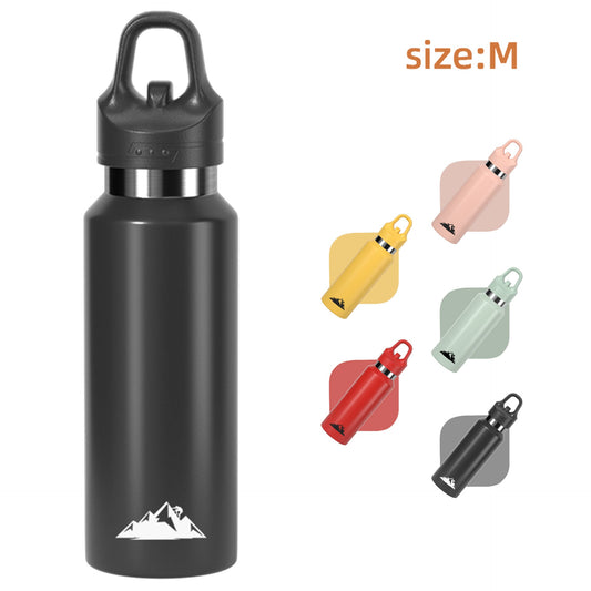 Insulated Stainless Steel Water Bottle - Leakproof One - Click Lid Thermal Flask for Hot & Cold Drinks