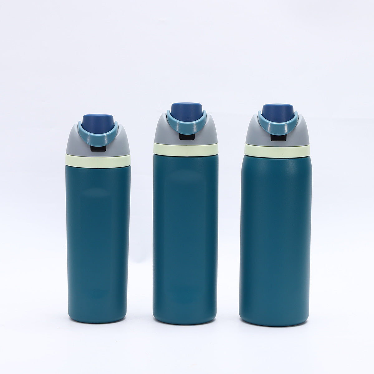 Light Blue 304 Stainless Steel Insulated Water Bottle - Dual - Drink Pop - Up Lid