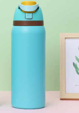 Light Blue 304 Stainless Steel Insulated Water Bottle - Dual - Drink Pop - Up Lid