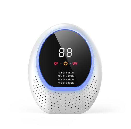 Rechargeable Ozone & UV - C Air Purifier with Remote - Portable Odor Eliminator for Home, Pets & Closets