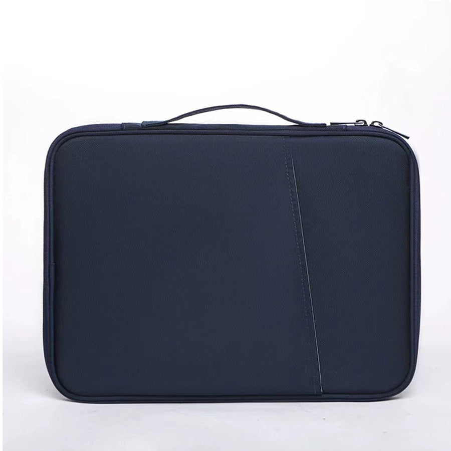 blue 360° Protective Laptop & Tablet Sleeve with Accessory Organizer - Water - Repellent Carrying Case