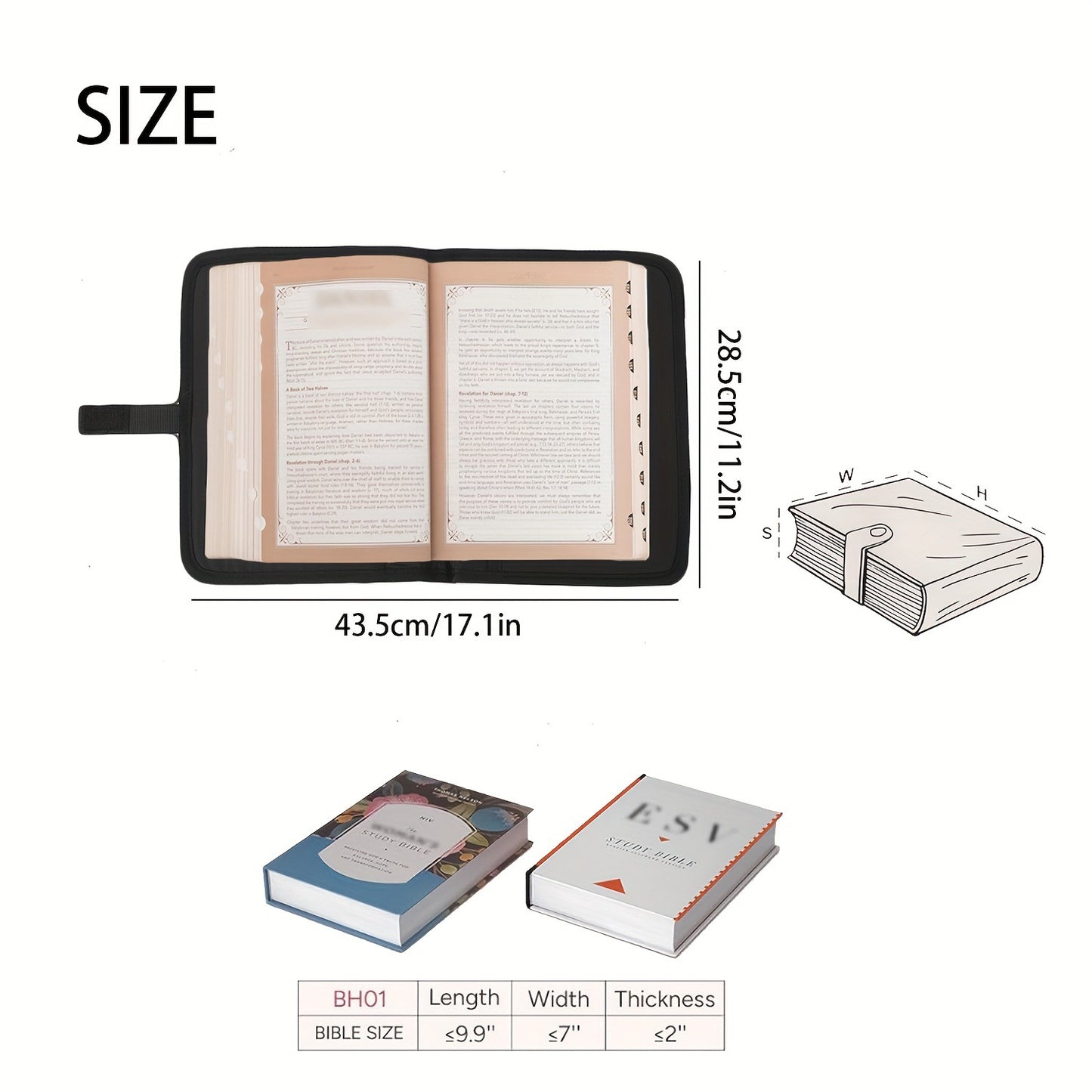 Beige Elegant Quilted Bible Cover - Protective Book Case with Carry Handle  - Product image 3