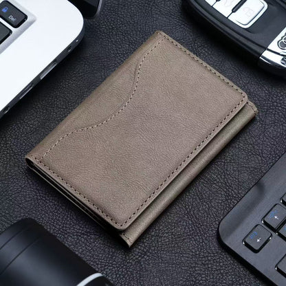 Khaki 3-in-1 Magnetic Wallet for MagSafe - Slim PU Leather Card Holder with Kickstand - Main product image