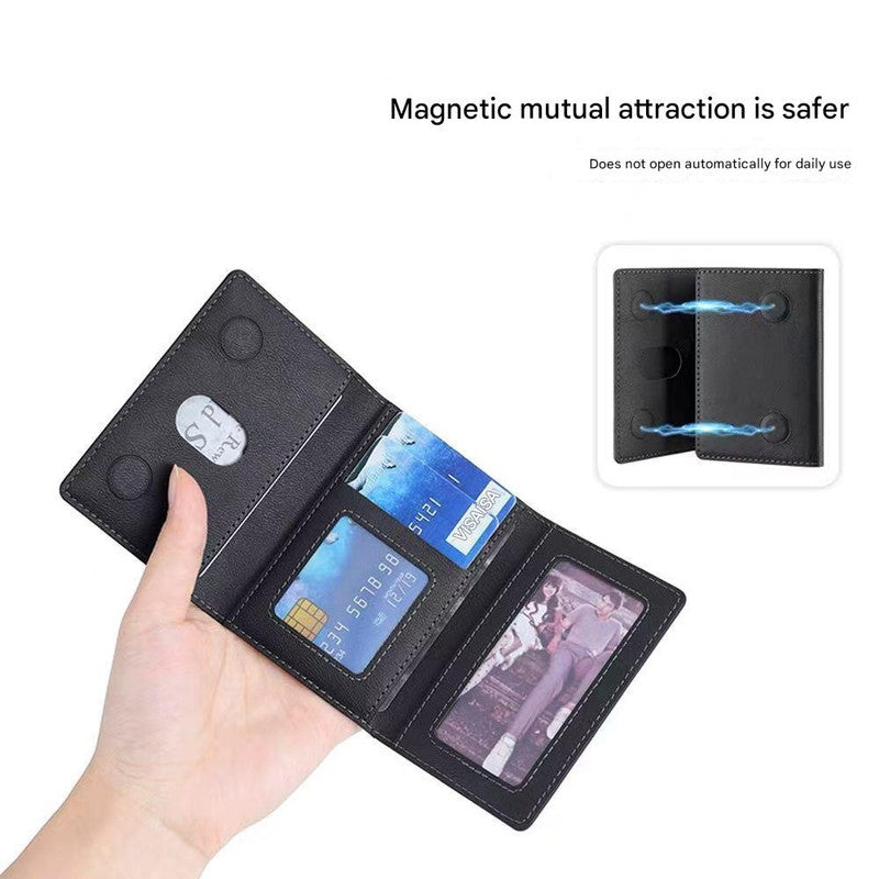 Khaki 3-in-1 Magnetic Wallet for MagSafe - Slim PU Leather Card Holder with Kickstand - Product image 6