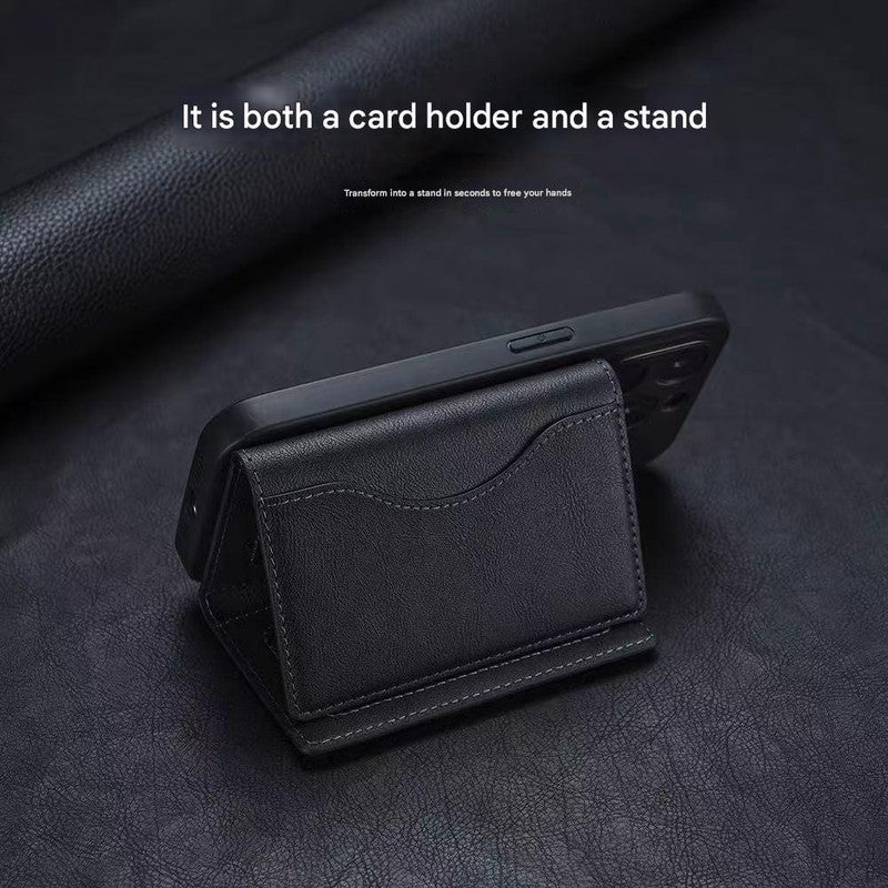 Khaki 3-in-1 Magnetic Wallet for MagSafe - Slim PU Leather Card Holder with Kickstand - Product image 9