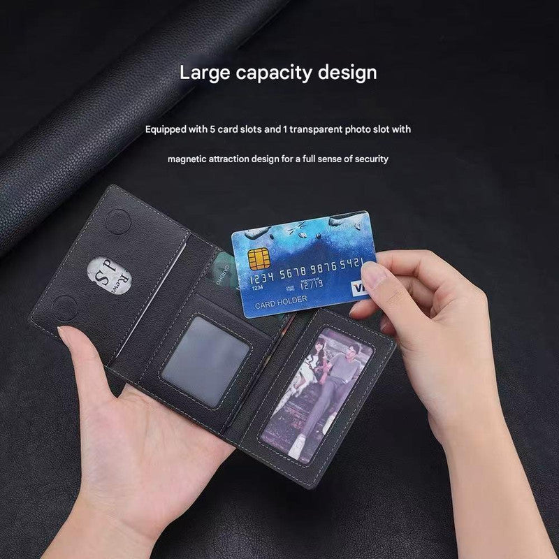 Dark Purple 3-in-1 Magnetic Wallet for MagSafe - Slim PU Leather Card Holder with Kickstand - Product image 7