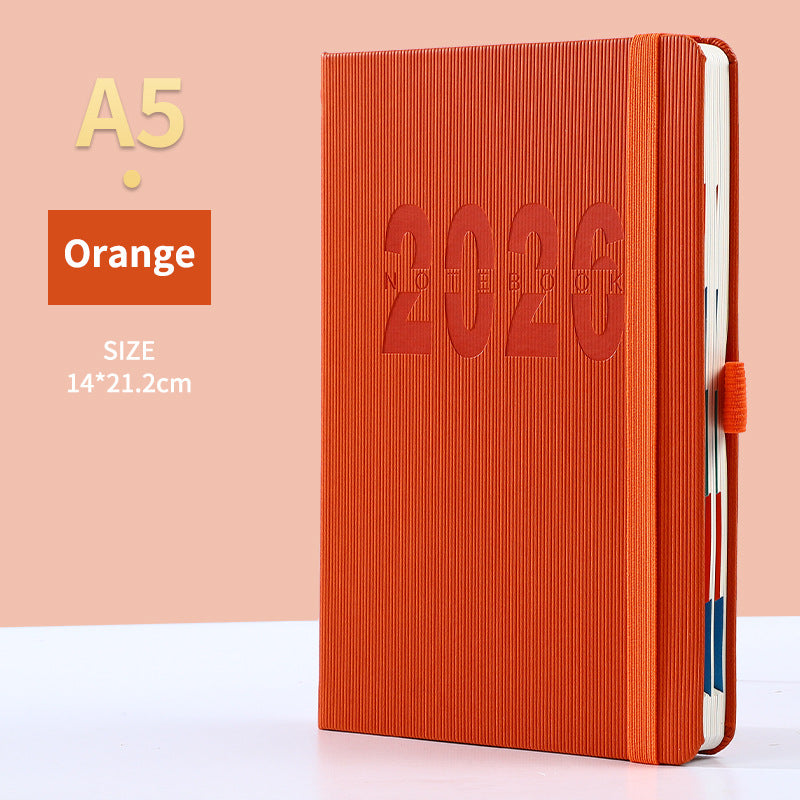 Orange 2026 A5 English Daily Planner Notebook 365-Day Schedule Book for Monthly & Annual Planning - Main product image