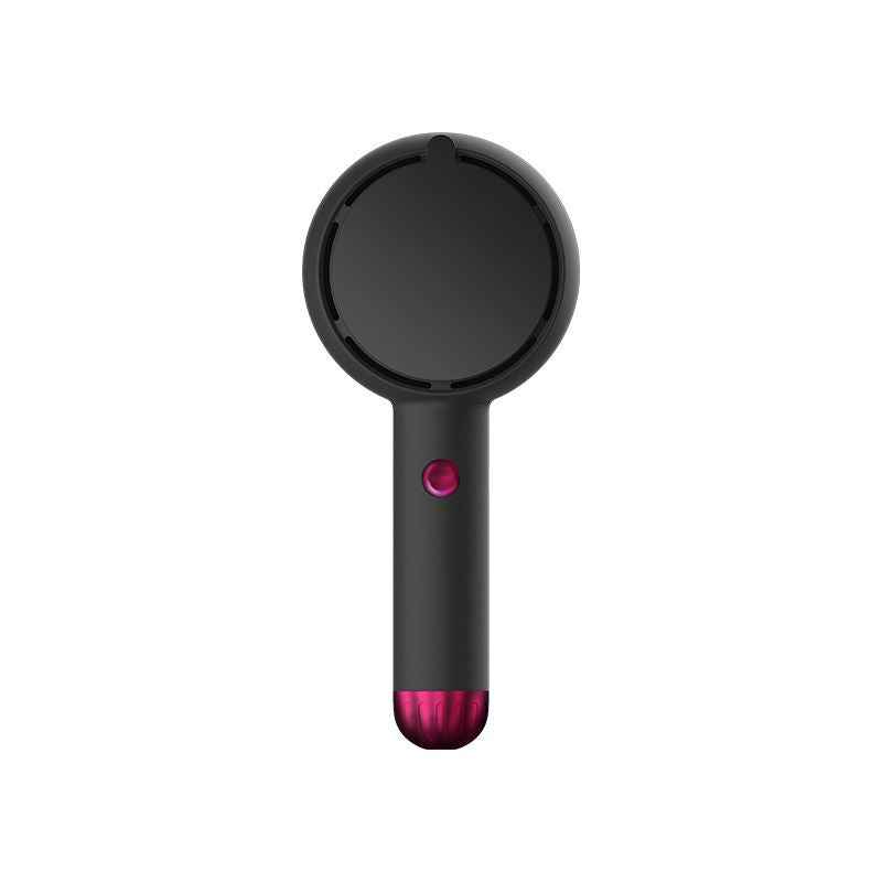 2 - in - 1 Handheld Fan with LED Makeup Mirror - Portable USB Rechargeable Beauty Light Fan with Desktop Base - 3 Speed Quiet Airflow for Travel & Summer