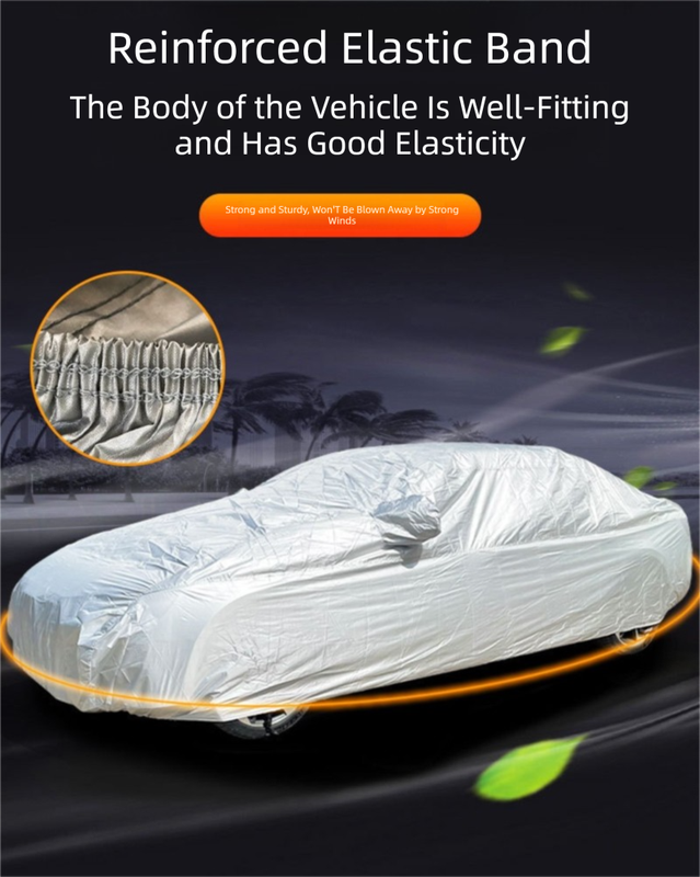 Silver 2L Universal Car Cover – 170T Taffeta Fabric, All-Weather Protection for Cars(4300×1800×1600MM) - Main product image