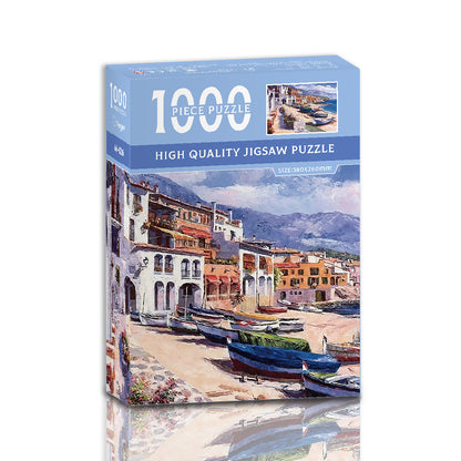 Seaside town 1000-Piece Jigsaw Puzzle – High-Quality Artistic Puzzle for Adults, Stress Relief & Mental Exercise（66-026） - Main product image