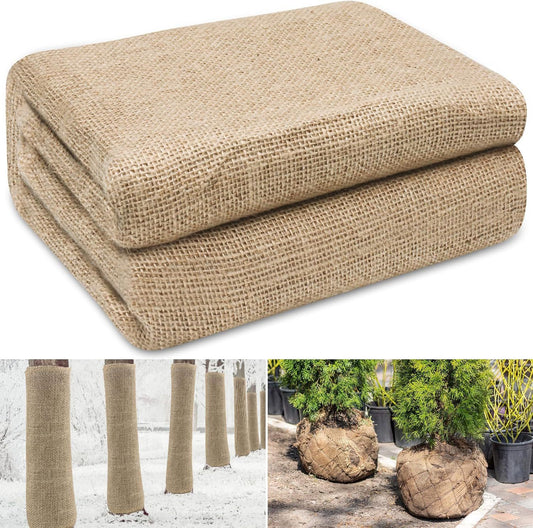 40in x 15ft Natural Jute Burlap Plant Blankets - High Density Winter Frost Protection for Australian Gardens and Trees - Main product image