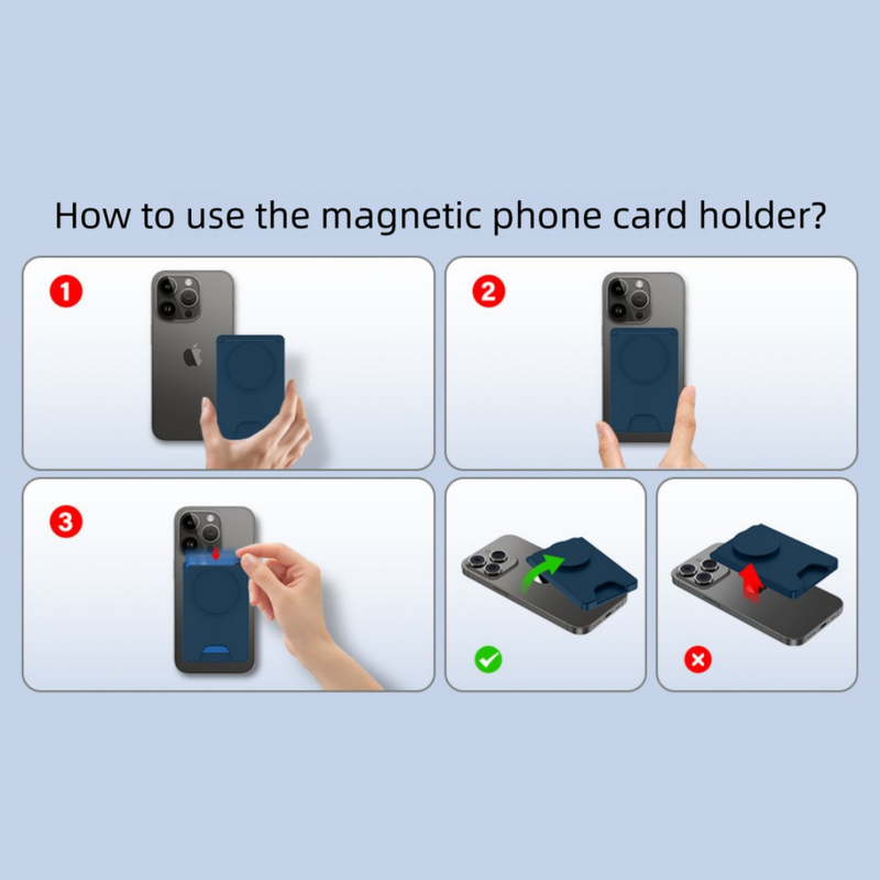 2-Pack 2-in-1 Green Magnetic Card Wallet Integrated Pop Airbag Stand(9.5x6x0.8 CM) - Including Magnetic Ring, for MagSafe Compatible iPhone 14/13/12 Series & Standard Phone Cases