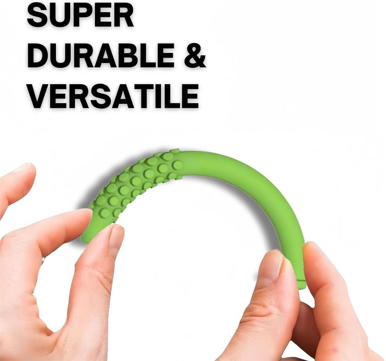 5-Pack Silicone Essential Oil Breathing Stick & Chewable Sensory Fidget Tube for Focus & Relaxation Orange Scent Green - Main product image